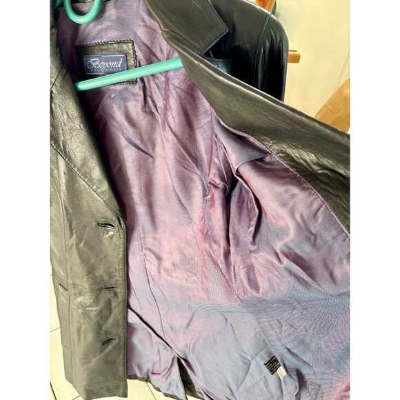 Beyond Sport California Women's Black Leather Jacket Size M - Picture 3 of 6